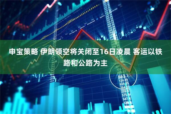 申宝策略 伊朗领空将关闭至16日凌晨 客运以铁路和公路为主